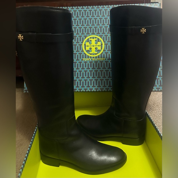 Tory Burch Black Knee-High Boots - Picture 8 of 10